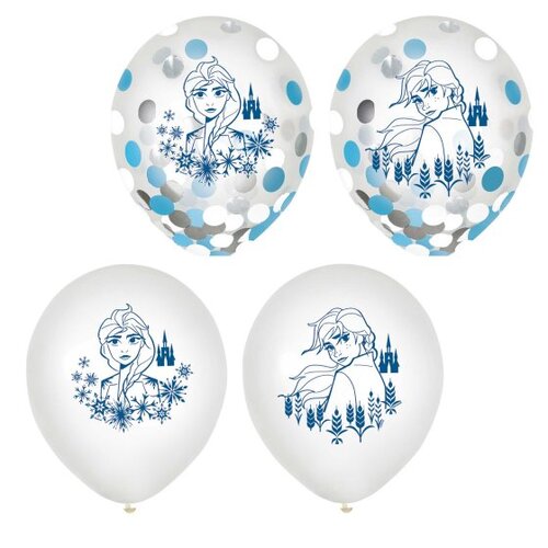 Frozen 2 30cm Confetti Filled Latex Balloonsn 6PK