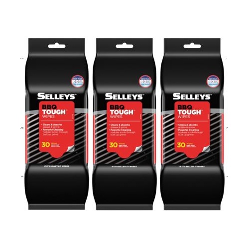 CTN 3 x Selleys BBQ Tough 25 Wipes 