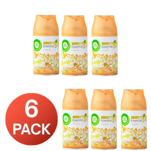 6x Air Wick Essential Oils Freshmatic Air Freshener Frangipani Refill 174g
