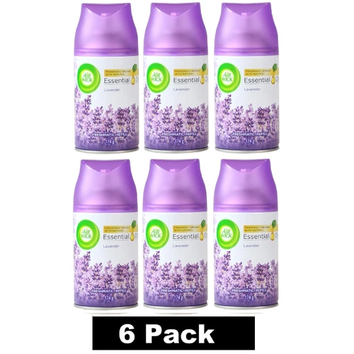 6x Air Wick Essential Oils Freshmatic Lavender Air Freshener Refill 174g