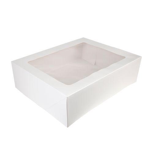 10 x Mondo White Cake Box Rectangle 12" x 18" x 6"