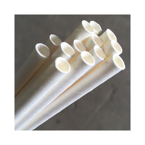 50pk Individually Wrapped White paper Straws 
