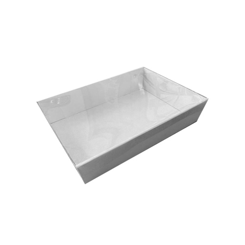 Medium 10pk White Catering Grazing Box With Clear Lid 