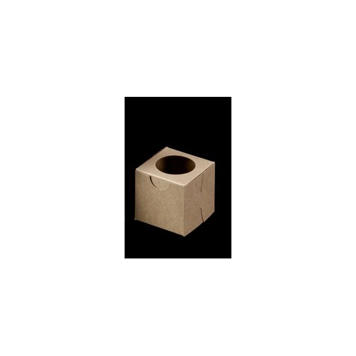 10 x Cake Box Kraft 4 x 4 x 3 INCH With Window 