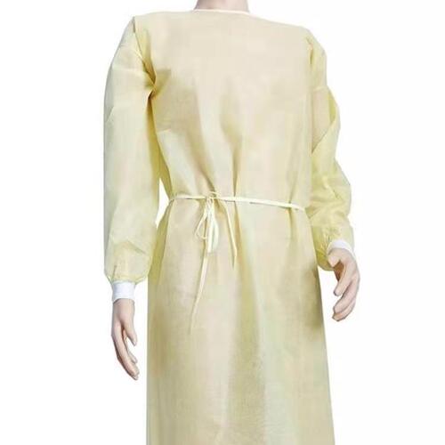 Careplus Level 1 Isolation Gown With Cuff One Size Yellow 100pk
