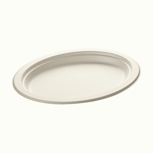 Sugarcane Small Oval Plate 10 Inch 500/ctn