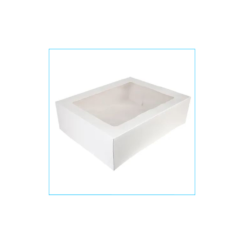 100 x Cake Box White 6x6x4 With Window 500Ums