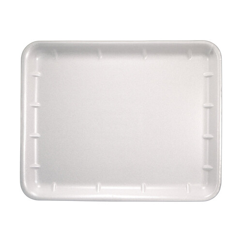 125PK Foam Tray Shallow 14" x 11" White