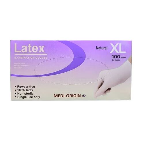 Medi-Origin Latex Gloves Powder-Free White X-Large 1000/CTN