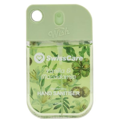 Swisscare Moisturising Hand Sanitiser With Silicone Case 45ml [Scent: Vanilla & Macadamia]