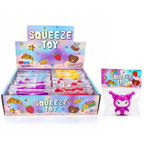 CTN 20 x Squishy Squeeze - Monster Series - 6cm x 7cm 