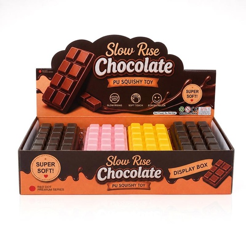 CTN 12 x Squishy Squeeze - Treat Series Chocolate - 7cm x 16cm - Assorted