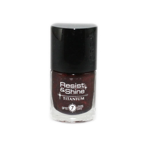 L'Oreal Resist & Shine Titanium Nail Polish 734 Black Ruby