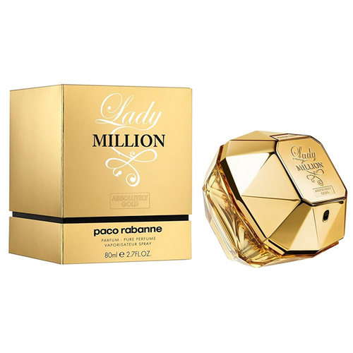 Paco Rabanne Lady Million Absolutely Gold 80ml Pure Perfume Spray Women