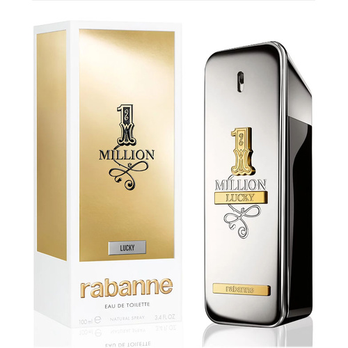 Paco Rabanne 1 Million Lucky (NEW PACKAGING) 100ml EDT Spray Men (notes: woody sweet nutty) (RARE)