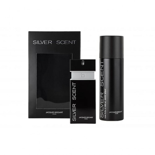 Jacques Bogart Silver Scent 2pcs Gift Set 100ml EDT Spray Men