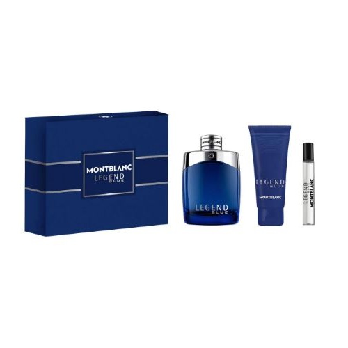 Mont Blanc Legend Blue 3pcs Gift Set 100ml EDP Spray Men