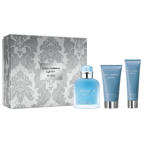 Dolce & Gabbana Light Blue Eau Intense Pour Homme 3pcs Gift Set 100ml EDP Spray Men