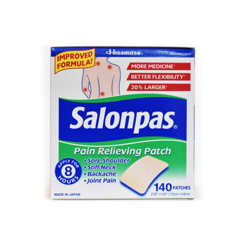 Hisamitsu Pain Relieving Salonpas Patch Made In Japan CTN 140 PATCHES
