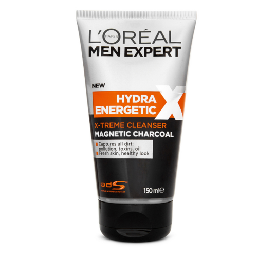 L'Oreal  Men Expert Hydra Energetic Magentic Charcoal Cleanser 150ml