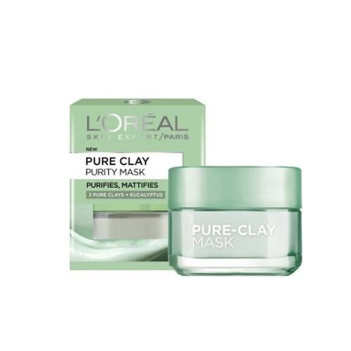 L'Oreal Pure Clay Mask 3 Pure Clays with Eucalyptus 50ml