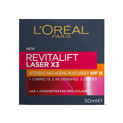 L'Oreal Paris RevitaLift Laser X3 Intensive Anti-Ageing Moisturiser SPF15 50ml