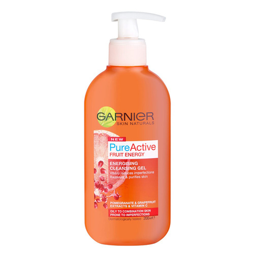 Garnier Pure Active Fruit Energy Energising Cleansing Gel 200ml