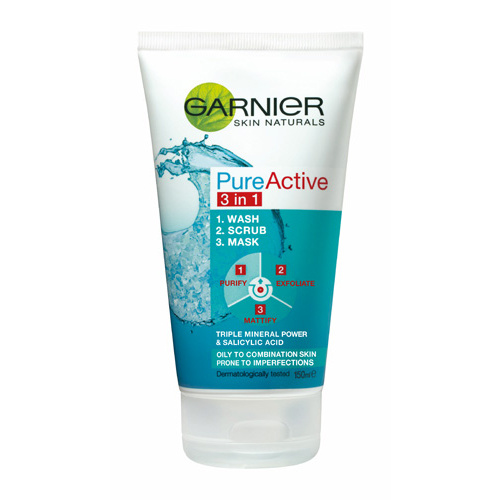 Garnier Pure Active 3 in 1 Wash Scrub Mask 50ml