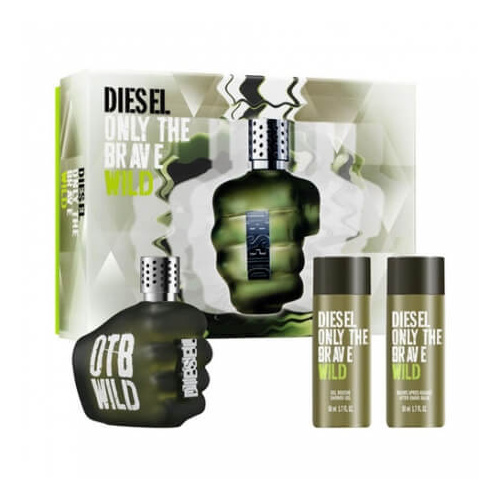 Diesel Only The Brave Wild 3pcs Gift Set 75ml EDT Spray Men