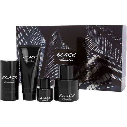 Kenneth Cole Black For Him 4pcs Gift Set 100ml EDT Spray Men