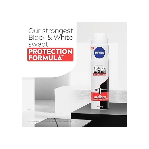 Nivea Black & White Max Protection Anti-Perspirant Aerosol Spray 250mL 