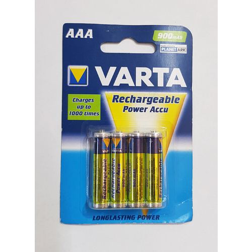 Varta AAA Ready2Use Rechargeable Batteries 900mah - 4 Pack