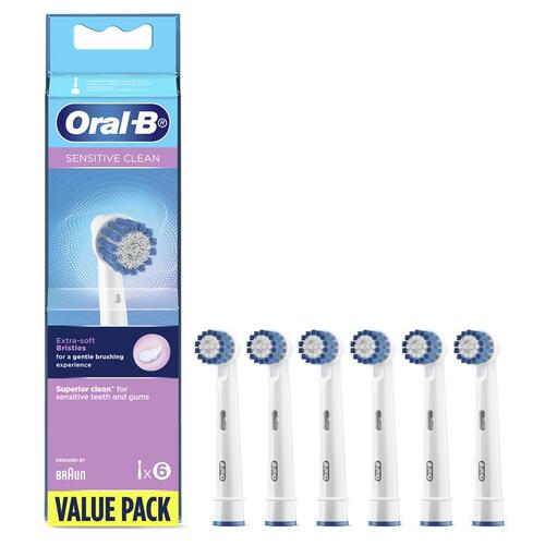 Oral-B Sensitive Replacement Electric Toothbrush Head 6pk
