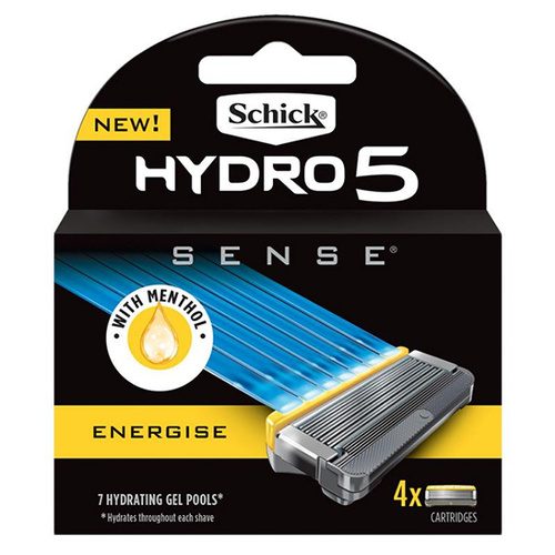 Schick Hydro 5 Sense Energise Cartridges 4pk