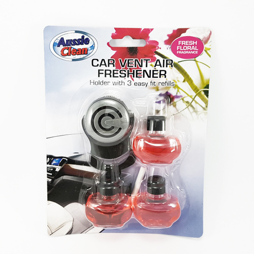 Aussie Clean Car Vent Air Freshener Fresh Floral 3pk