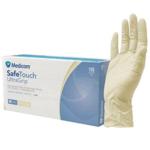 Medicom Ultra Grip Latex Powder Free Medium Glove 100pc