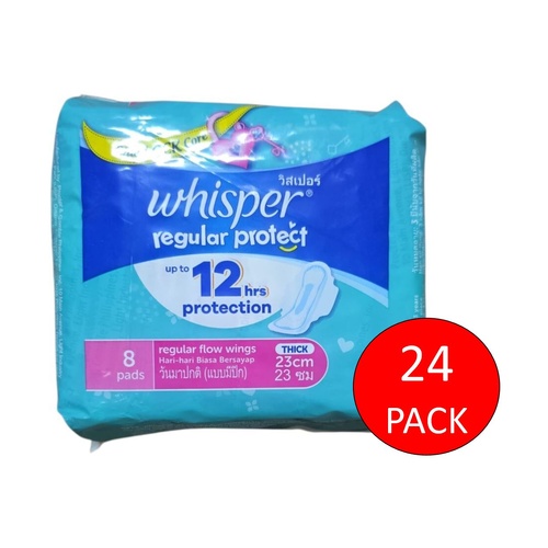 Whisper Wings Regular 192 Pads (8PK x 24)