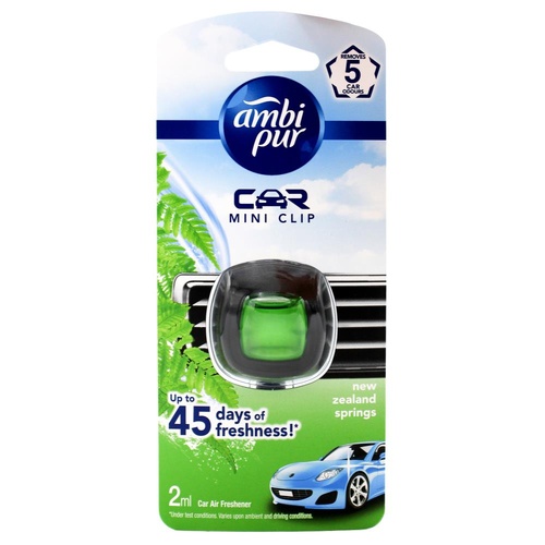 AMBI PUR 2mL CAR AIR FRESHENER MINI CLIP NEW ZEALAND SPRINGS