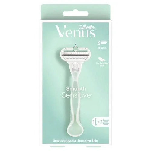 Gillette Venus Smooth Sensitive Razor Handle + 2 Blades