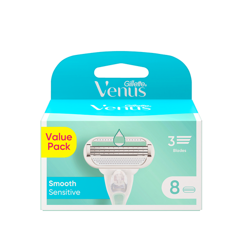 Gillette Venus Smooth Sensitive Women's Razor Blade Refills 8PK