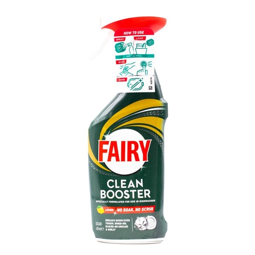 Fairy 420ml Dish Spray Clean Booster No Soak No Scrub Lemon