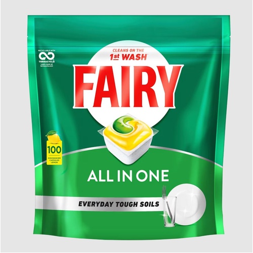 Fairy All In One Dishwasher Tablets Lemon Scent 100PK