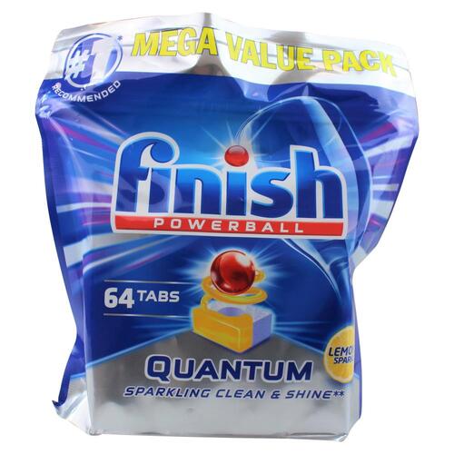 Finish Mega Powerball Quantum Dishwashing Tablets Lemon 64pk
