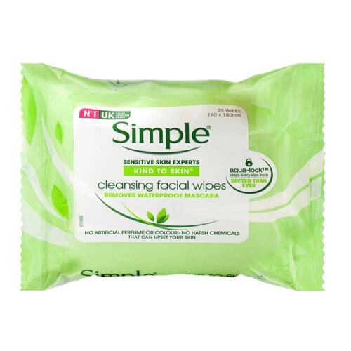 Simple Cleansing Facial Wipes 25PK