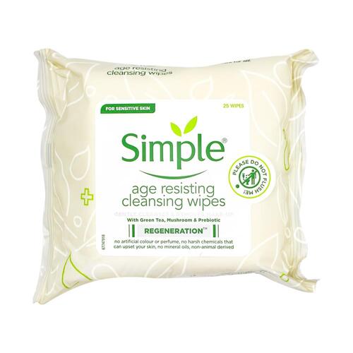 Simple Regeneration Age Resisting Cleansing Wipes 25PK