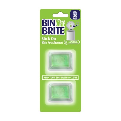 Bin Brite Stick On Bin Freshener CITRONELLA & LEMONGRASS 2PK