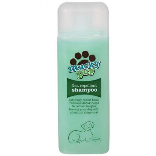 Mucky Pup Flea Repellent Shampoo Dog Puppy Pet Fur Care Detangles Hair 475ml