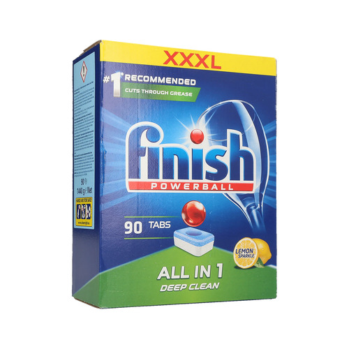 Finish Powerball All In 1 Deep Clean Dishwashing Tablets Lemon 90pk