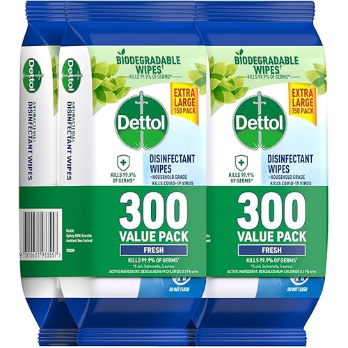 Dettol Disinfectant Wipes Fresh Scent 600PK CTN