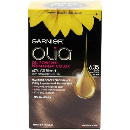 Garnier Olia Permanent Hair Colour 6.35 Light Chestnut Brown